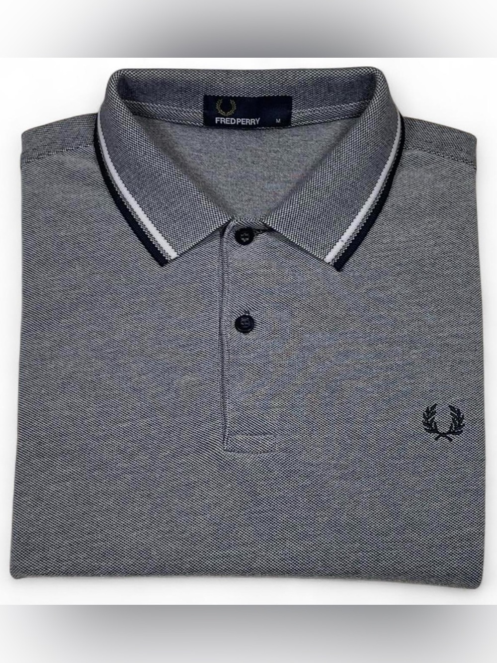 NWOT! Fred Perry Marl Grey Tipped Polo Shirt Men’s Size M Golf Summer Outdoors
